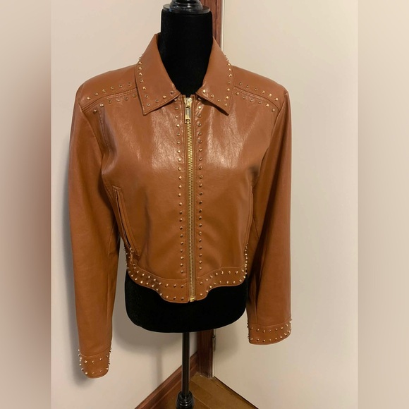 Michael Kors Astor Studded Moto Jacket *Brand new! - Picture 5 of 7